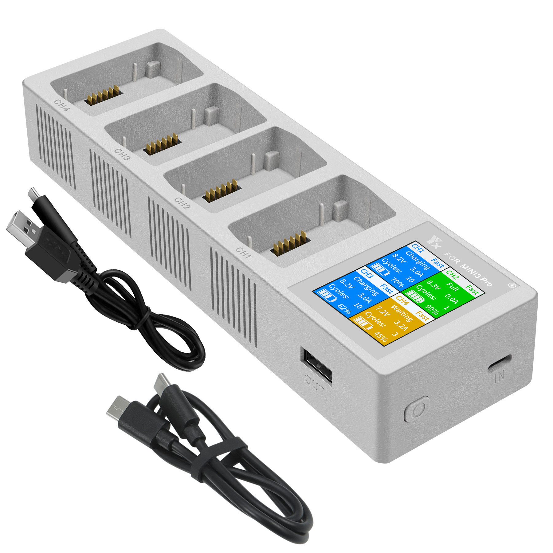 Drone Charging Hub - 4in1 3in1 배터리 충전 허브 충전기