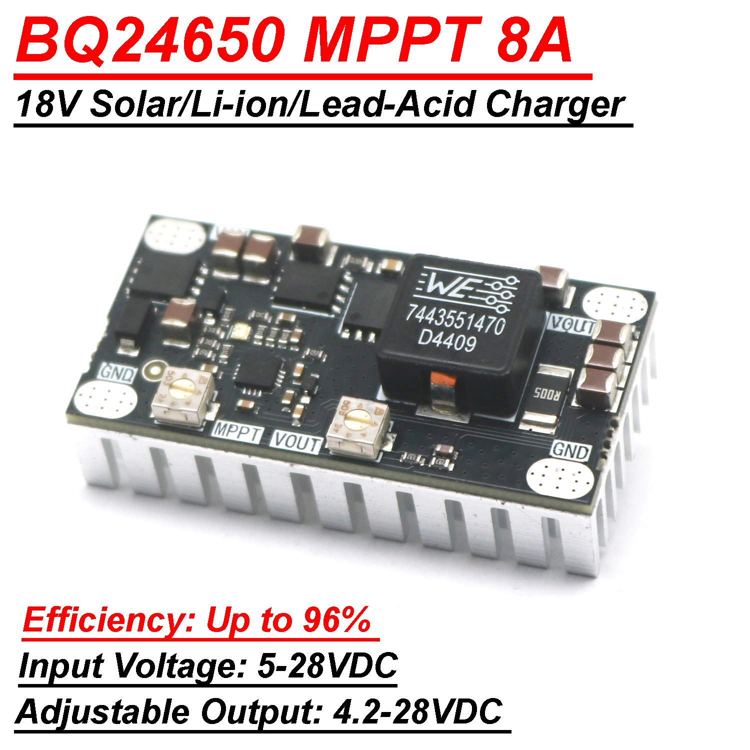 Drone Solar Charger - BQ24650 MPPT 18V 태양광 리튬 이온