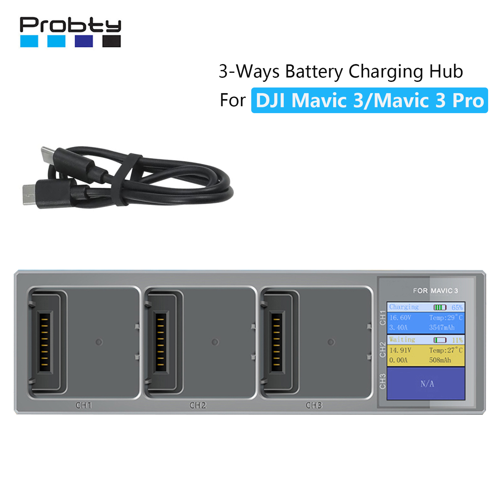 Drone Charging Hub - DJI Mavic 3 배터리 충전기용 새
