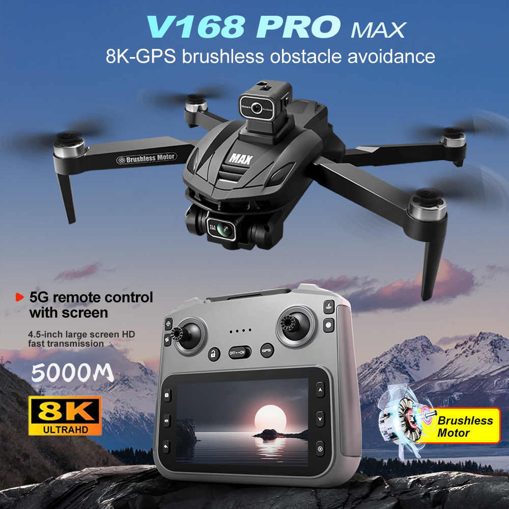Drone Controller Screen - V168 PRO Max GPS 드론 8K