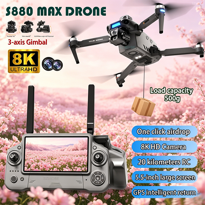 Drone Controller Screen - 2026년형 새로운 8K 듀얼 카메라 드론,