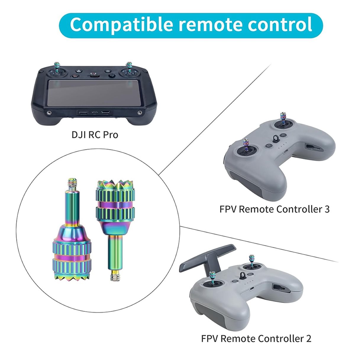 Drone Control Stick - DT75BG 4PCS 금속 제어 조이스틱 로커