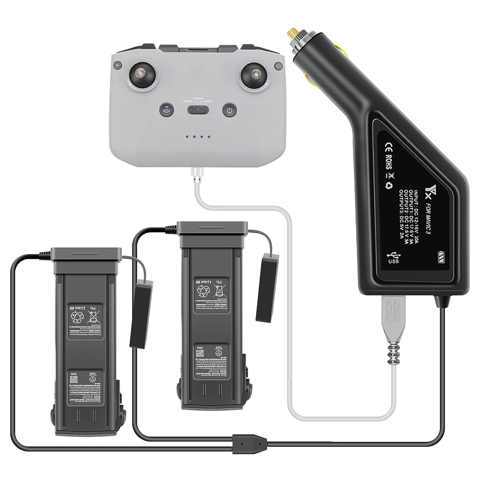 Drone Charging Hub - DJI 매빅 3 지능형 배터리 충전