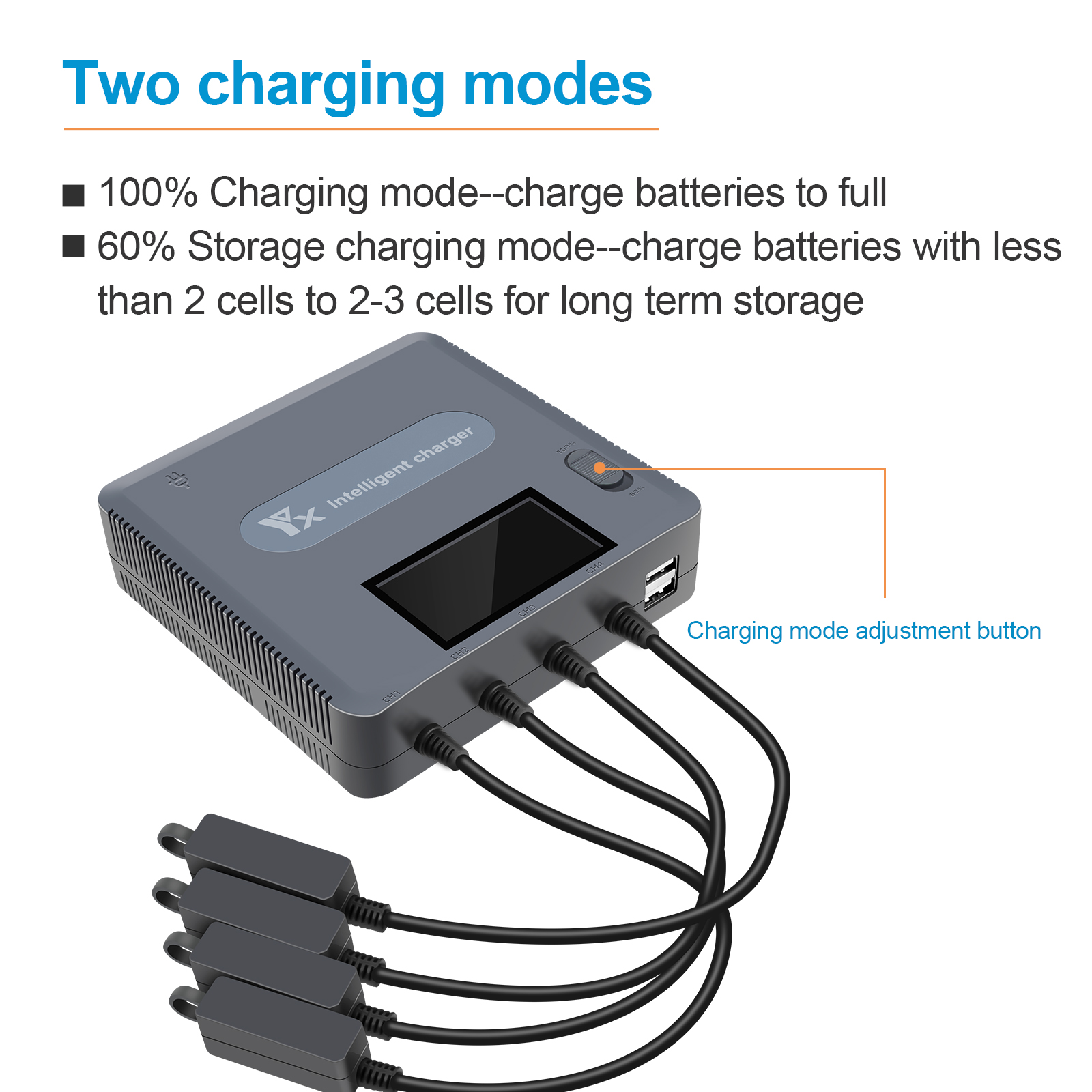 디지털 디스플레이 배터리 충전기, DJI 매빅 에어 2 - Drone Charging Hub 리뷰 및 가격