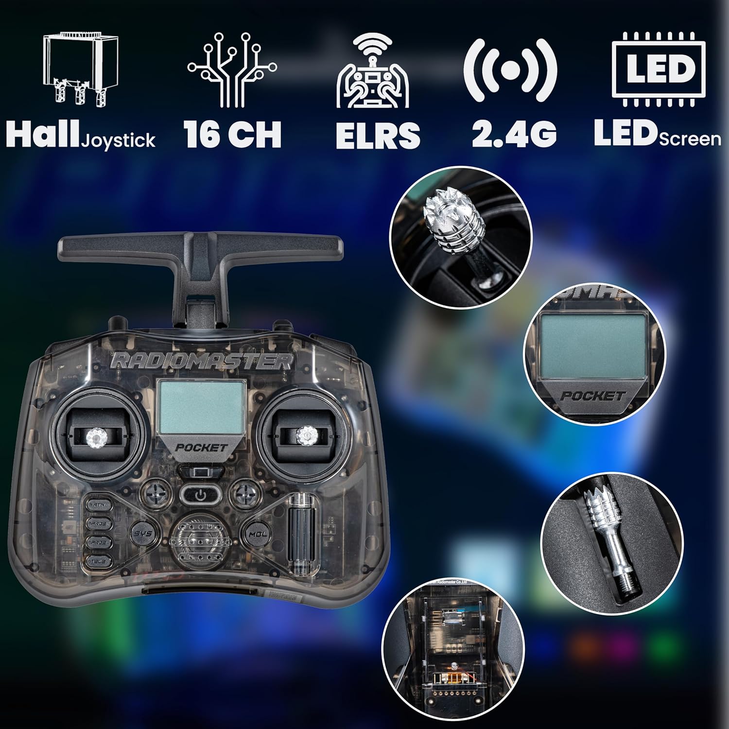라디오마스터 포켓 P16 2.4G 무선 조종 탈착식 스 - Drone Control Stick 리뷰 및 가격