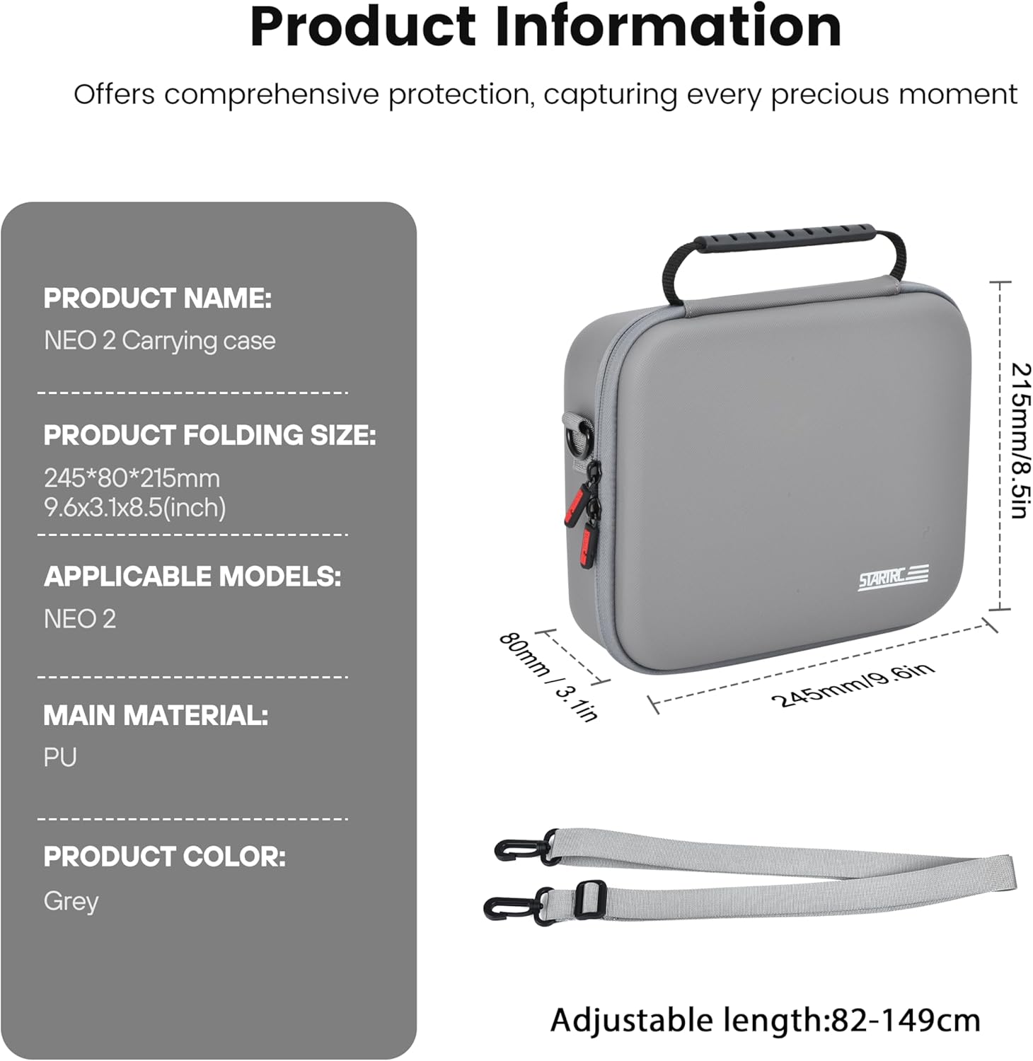STARTRC Neo 2 휴대용 PU 숄더백 핸드백 D - Drone Carrying Case 리뷰 및 가격