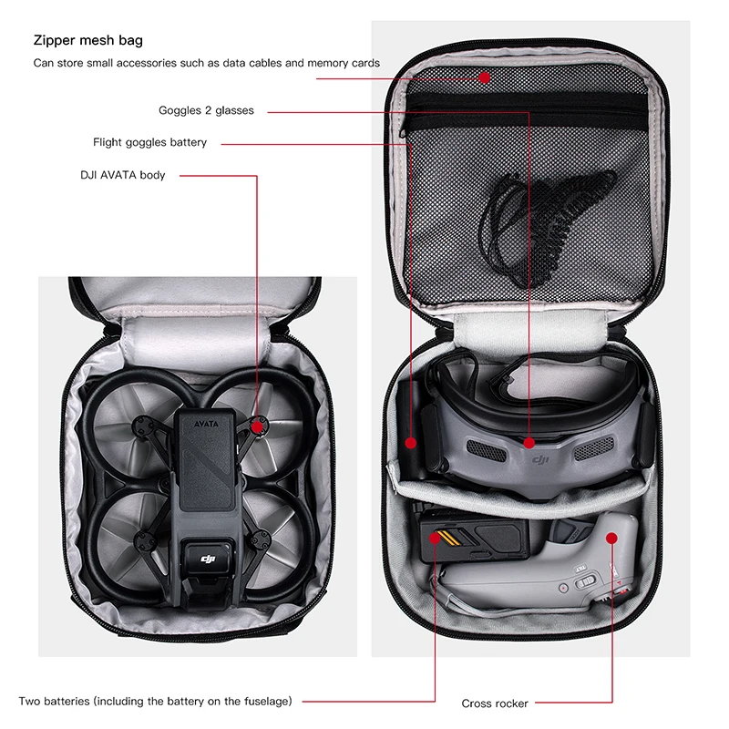 DJI 고글 용 휴대용 케이스 듀얼 레이어 스토리지 공 - Drone Carrying Case 리뷰 및 가격