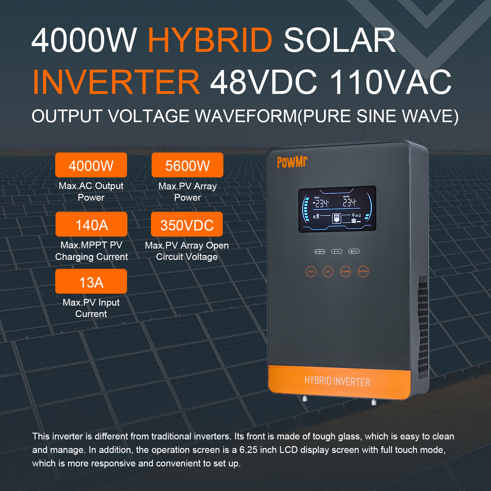 PowMr USA 4000W 24V 하이브리드 태양광  - Drone Solar Charger 리뷰 및 가격