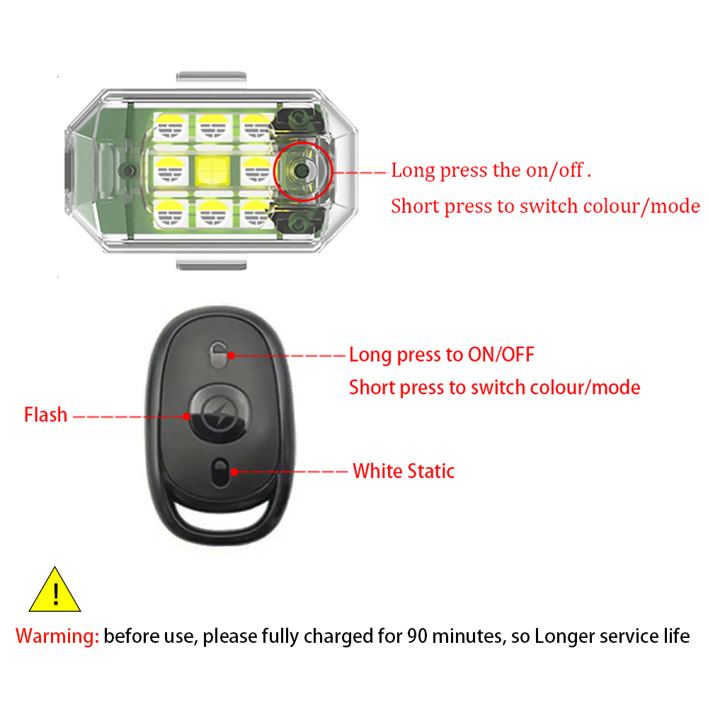 1/2/4개 무선 LED 드론 스트로브 라이트 오토바이 - Drone Strobe Light 리뷰 및 가격