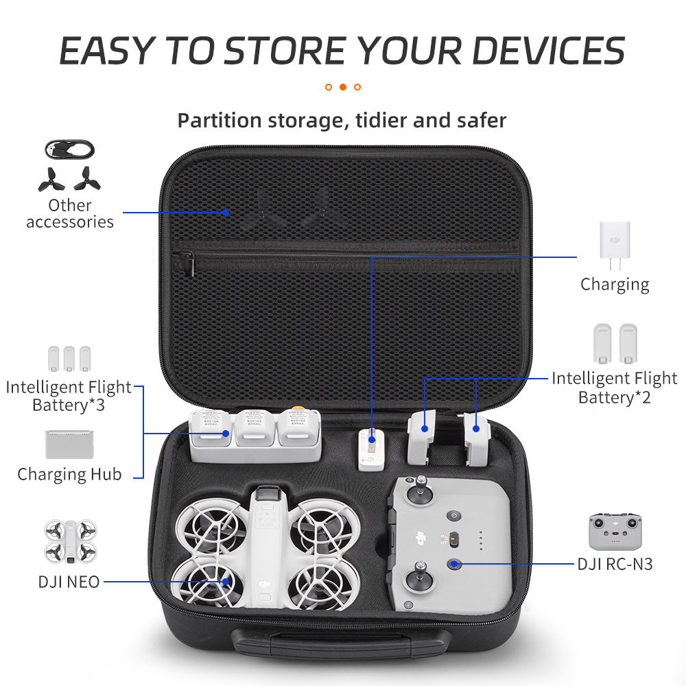 XFJI DJI NEO 콤보 호환 PU 가죽 하드쉘 숄 - Drone Hard Shell Case 리뷰 및 가격